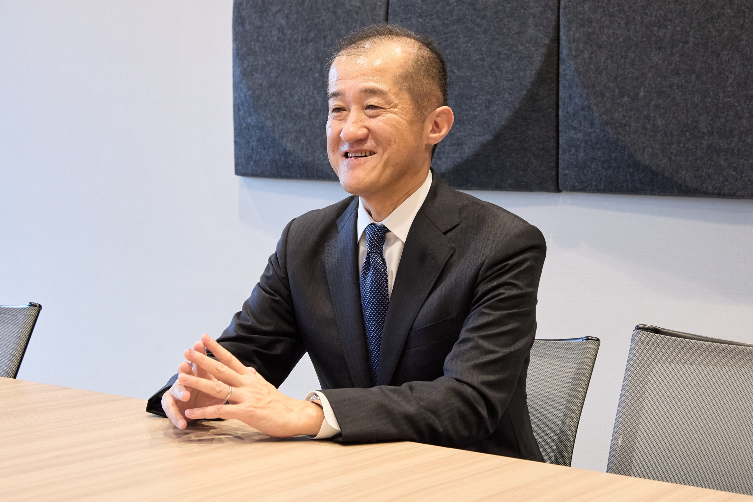 「「多様性」という最大のメリットを活かし、社会全体の最適化へ」について語る三井物産株式会社 奥村 隆 氏